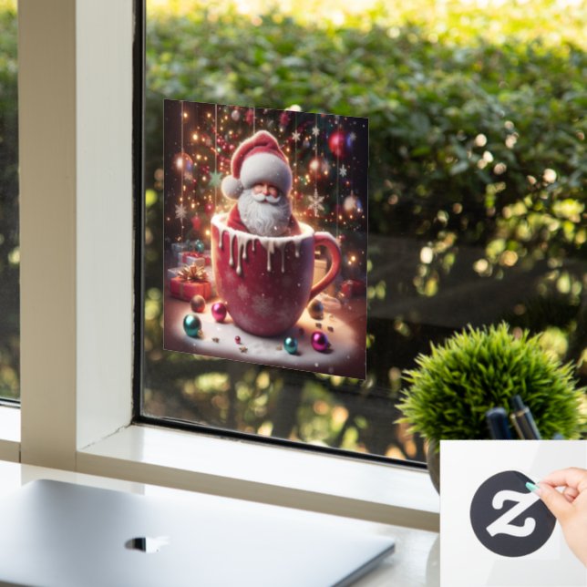 Vinilos Para Cristales Copa de Santa Claus (Oficina)