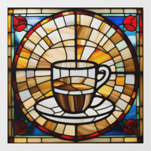 Vinilos Para Cristales Copa y Saucer de café de vidrio fino