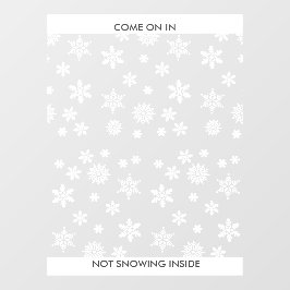 Vinilos Para Cristales Copo de nieve Puerta de entrada para negocios o ho