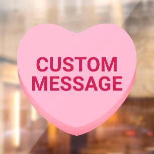 Vinilos Para Cristales Corazón de conversación de personalizado rosa dive