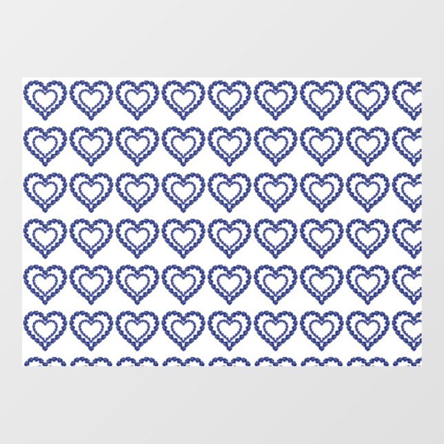 Vinilos Para Cristales Corazón de zafiro azul (Hoja)