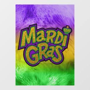 Vinilos Para Cristales Corona tema Mardi Gras festivo de SlipperyJoe rein