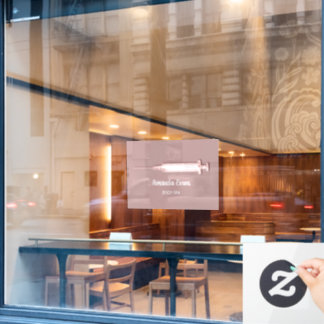 Vinilos Para Cristales Cosmetólogo Jeringa Botox Inyecciones SPA Rosa