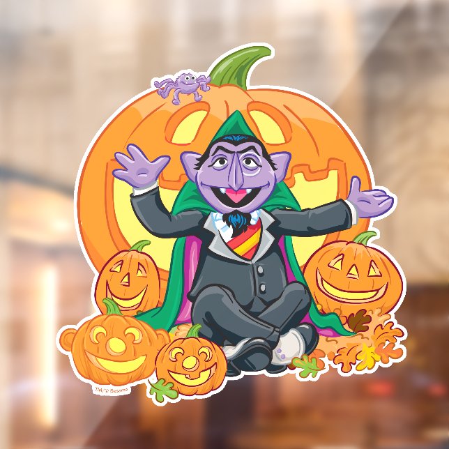 Vinilos Para Cristales Count von Count | Calabazas de Halloween (Hoja 2)
