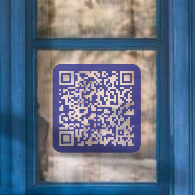 Vinilos Para Cristales Crea un código QR escaneable | Editable Azul Oscur (Subido por el creador)