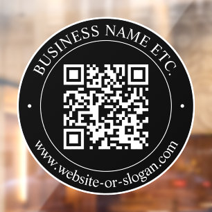 Vinilos Para Cristales Crear código QR y texto personalizable Negro