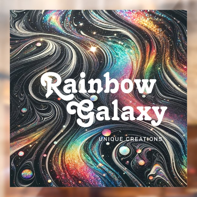 Vinilos Para Cristales Creativo galáctico Holográfico Purpurina Arcoiris  (Hoja 2)