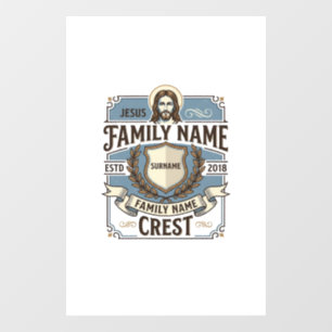 Vinilos Para Cristales Crest del apellido Jesús Crest del apellido Jesús