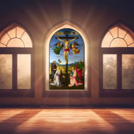 Vinilos Para Cristales Crucifixión de Jesús Rafael Circa 1500s
