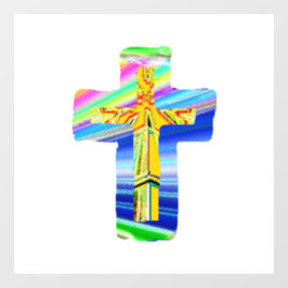 Vinilos Para Cristales Cruz cristiana