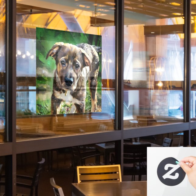 Vinilos Para Cristales Cubierta de ventana de punción de la mezcla de Hus (ventana del restaurante)