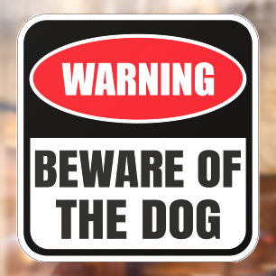 Vinilos Para Cristales Cuidado con la advertencia del perro