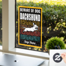 Cuidado personalizado con la advertencia del perro