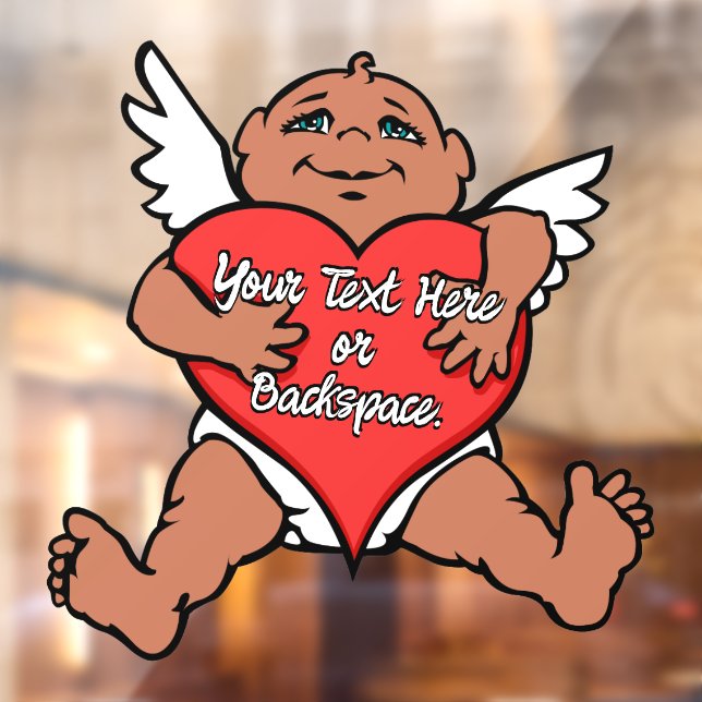 Vinilos Para Cristales Cupido Decal Personalizado Amor Abrazo Ventana Cli (Hoja 2)