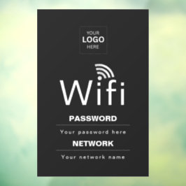 Vinilos Para Cristales Custom Business WiFi Sign with Your Logo