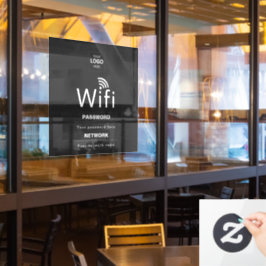 Vinilos Para Cristales Custom Business WiFi Sign with Your Logo