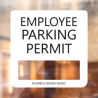 Vinilos Para Cristales Custom Employee Resident Parking Permit Business