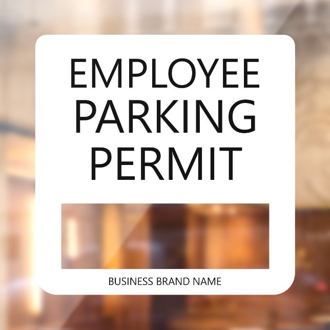 Vinilos Para Cristales Custom Employee Resident Parking Permit Business (Hoja 2)
