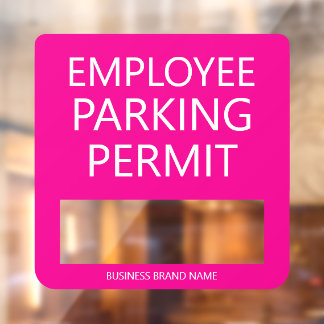 Vinilos Para Cristales Custom Employee Resident Parking Permit Business