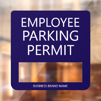 Vinilos Para Cristales Custom Employee Resident Parking Permit Business
