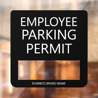Vinilos Para Cristales Custom Employee Resident Parking Permit Business