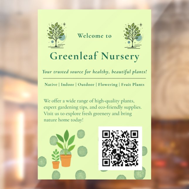Vinilos Para Cristales Custom Greenleaf Nursery Branding  (Hoja 2)
