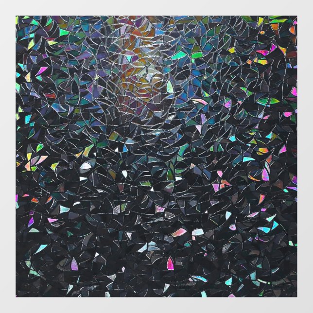 Vinilos Para Cristales Custom Iridescent Abstract Stained Glass Pattern (Hoja)