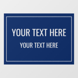 Vinilos Para Cristales Custom Navy Window Cling with Your Text