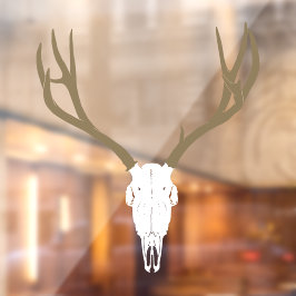 Vinilos Para Cristales Customizable Mule Deer Skull