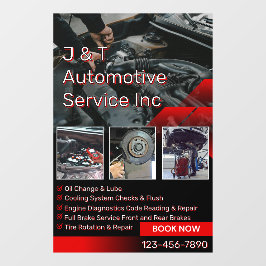 Vinilos Para Cristales Customize Auto Repair Garage Service List With Log