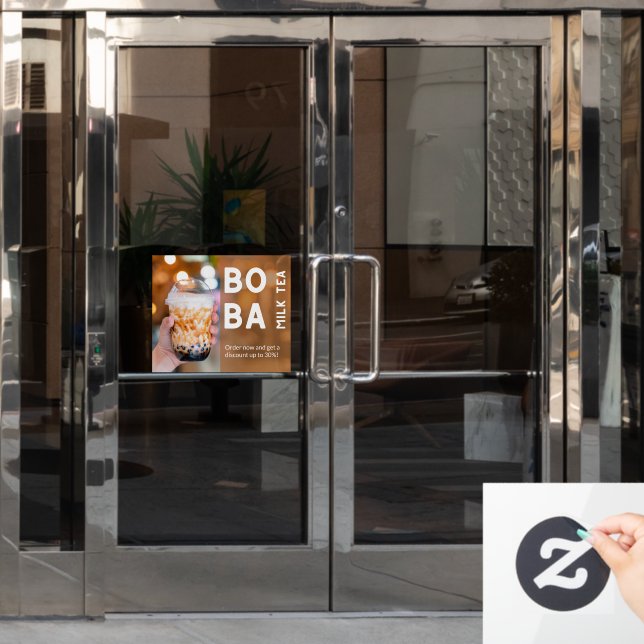 Vinilos Para Cristales Customize Boba Milk Tea Discount Promotional Sale (Puerta de oficina)