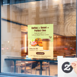 Vinilos Para Cristales Customize Coffee And Donuts The Perfect Duo
