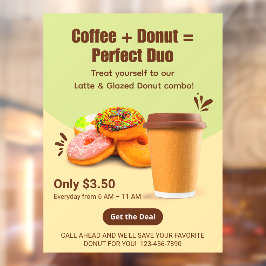 Vinilos Para Cristales Customize Coffee And Donuts The Perfect Duo
