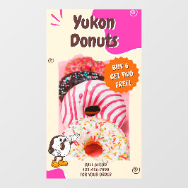 Vinilos Para Cristales Customize Donuts Beige Pink Promotion