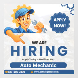 Vinilos Para Cristales Customize Generic Now Hiring Auto Mechanic