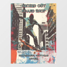 Vinilos Para Cristales Customize Skateboard Shop Graphic Art Front 