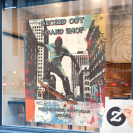 Vinilos Para Cristales Customize Skateboard Shop Graphic Art Front 