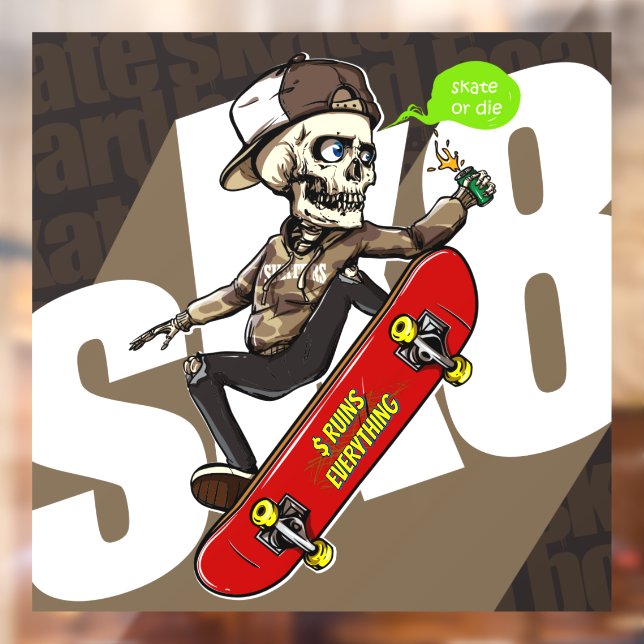 Vinilos Para Cristales Customize Skateboard Shop Promotional Front (Hoja 2)