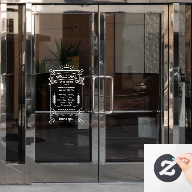 Vinilos Para Cristales Customize Sunrise Restaurant Cafe Shop Open Hours (Puerta de oficina)