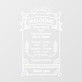 Vinilos Para Cristales Customize Sunrise Restaurant Cafe Shop Open Hours