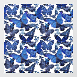 Vinilos Para Cristales cute blue butterflies with glitter