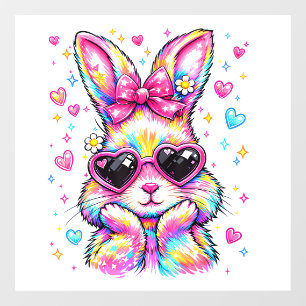 Vinilos Para Cristales Cute Coquette Tie Dye Conejo Easter Bunny Mujeres