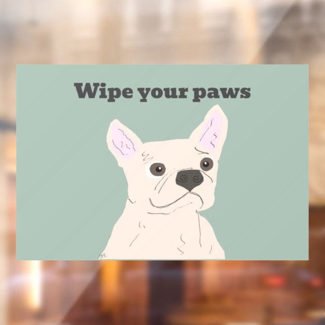 Vinilos Para Cristales Cute Dog, Dusty Blue (Hoja 2)