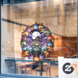 Vinilos Para Cristales Cute Witch Creating Magical Moments With Toads