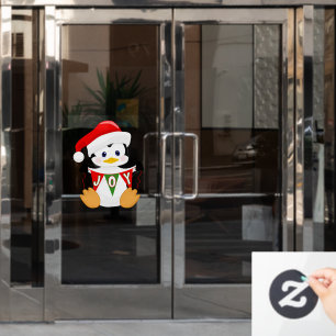 Vinilos Para Cristales Cuto Personalizado Navidades Penguin Window Cling