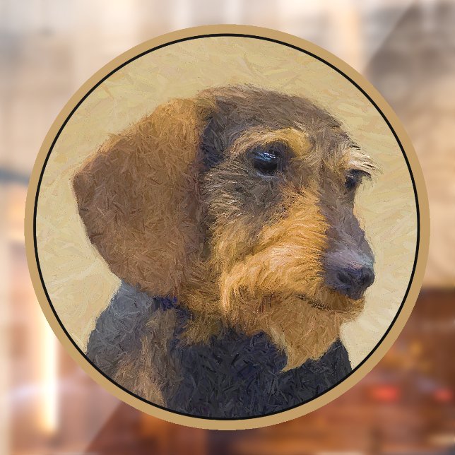 Vinilos Para Cristales Dachshund (Cabezal alambrada) Pintura original de  (Hoja 2)