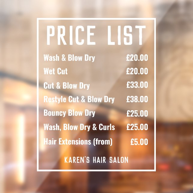 Vinilos Para Cristales Damas Hair Salon Hairdresser (Hoja 2)