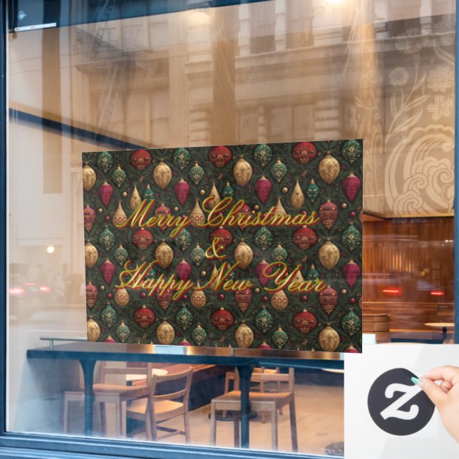 Vinilos Para Cristales Damask festivo  (Ventana de cafetería)