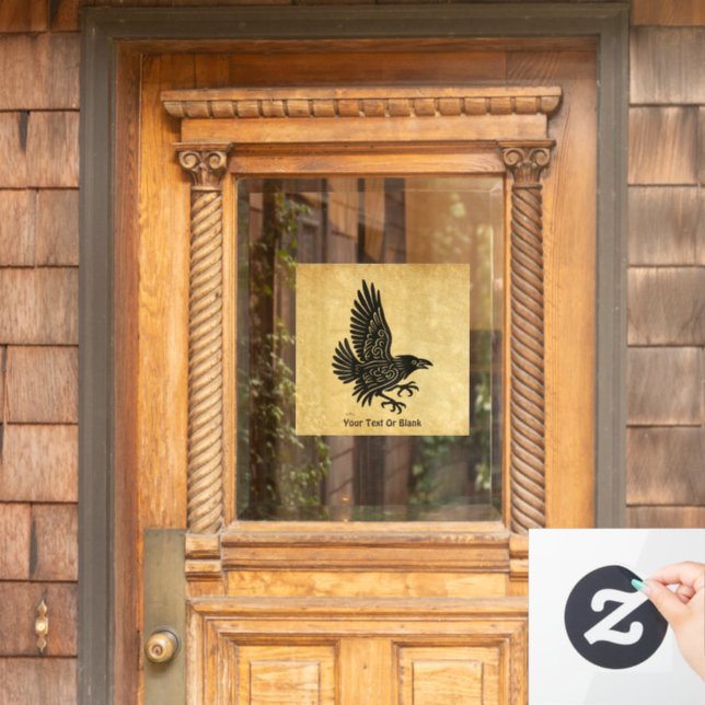 Vinilos Para Cristales Dancing Norse Raven (Puerta de casa)