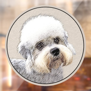 Vinilos Para Cristales Dandie Dinmont Terrier Pintura Original De Perro